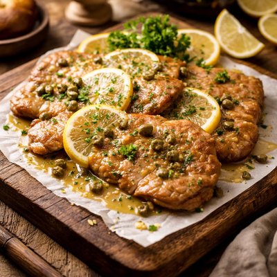 Image of Veal Scaloppine with Lemon Sauce