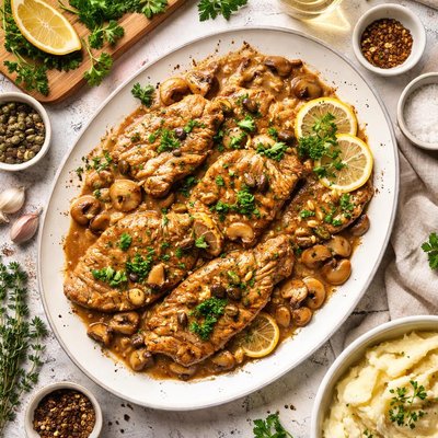 Image of Veal Scaloppine with Mushrooms