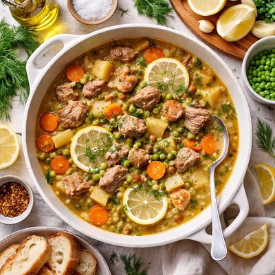 Image of Veal Stew with Lemon and Dill
