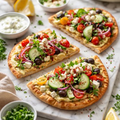 Image of Veg on a Wedge Pita Pizza