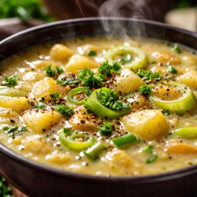 Image of Veg or Vegan Potato Leek Soup