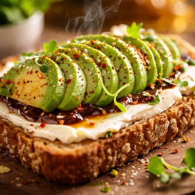 Image of Vegemite Avocado and Cream Cheese Toast