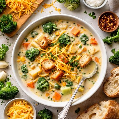 Image of Vegetable and Cheddar Soup