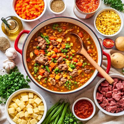 Image of Vegetable Beef Soup Basic Recipe