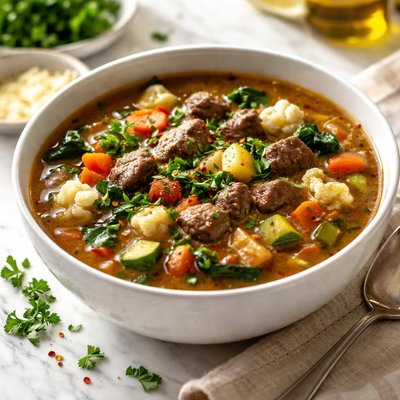 Image of Vegetable Beef Soup Low Carb Low Fat
