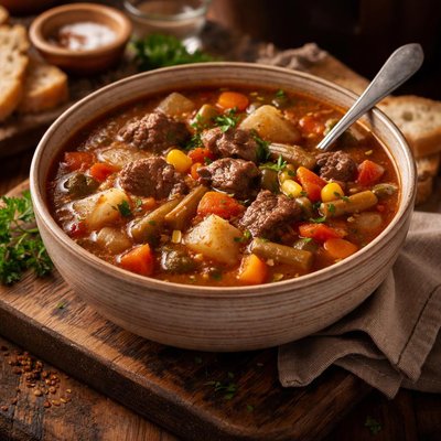 Image of Vegetable Beef Soup Slow Cooker