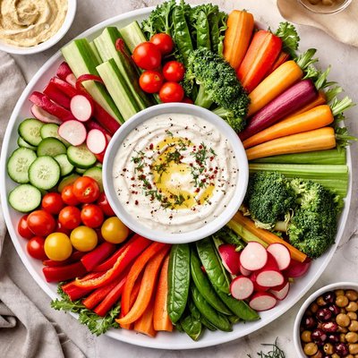 Image of Vegetable Crudites with Greek Yogurt Dip