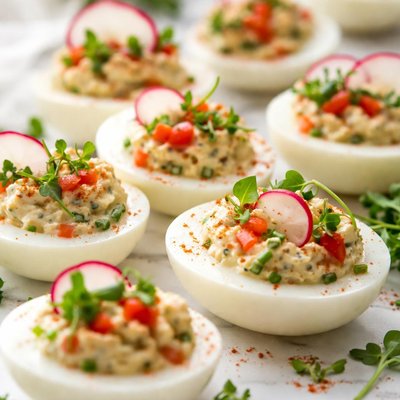 Image of Vegetable Deviled Eggs
