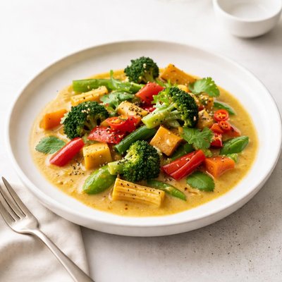 Image of Vegetable in Coconut Curry Sauce