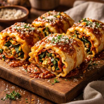 Image of Vegetable Lasagna Roll Ups