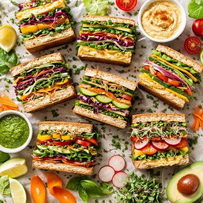 Image of Vegetable Party Sandwiches