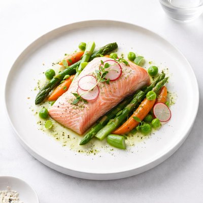 Image of Vegetable Poached Salmon