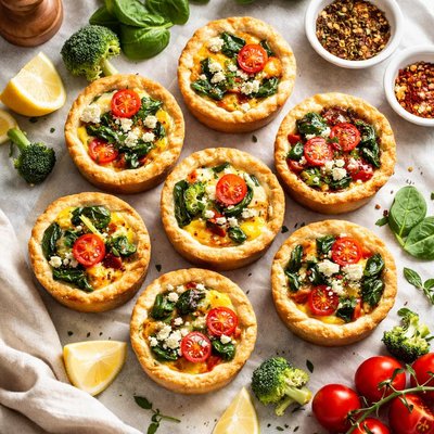 Image of Vegetable Quiche Cups Sbd