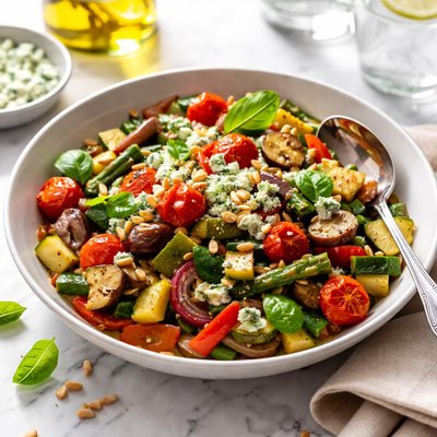 Image of Vegetable Saute with Blue Cheese