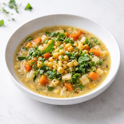 Image of Vegetable Soup with Creamed Corn