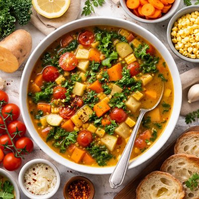 Image of Vegetable Soup with Sweet Potato