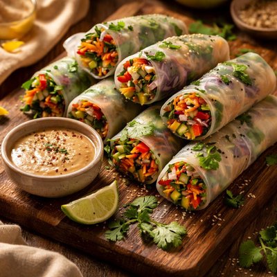 Image of Whole30 Vegetable Spring Rolls
