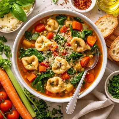 Image of Vegetable Tortellini Soup