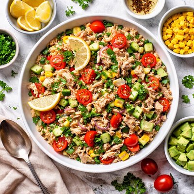 Image of Vegetable Tuna and Rice Salad