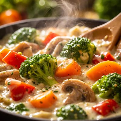 Image of Vegetables in Creamy Onion Sauce