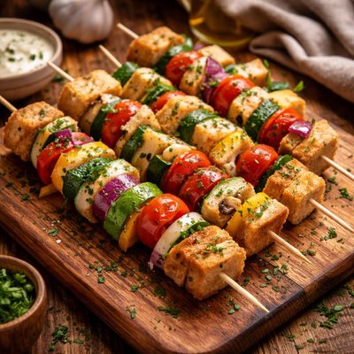 Image of Veggie Bread Kabobs