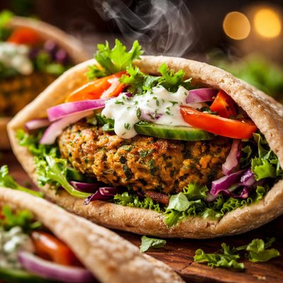 Image of Veggie Burger Pitas