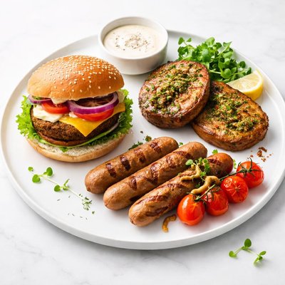Image of Veggie Burgers Veggie Steaks Veggie Sausages the Lot
