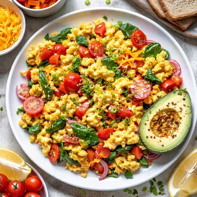 Image of Veggie Cheddar Scrambled Eggs