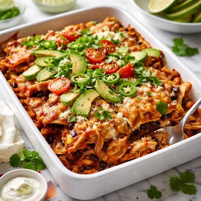 Image of Veggie Chicken Enchilada Casserole