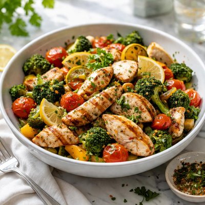 Image of Veggie Chicken Toss with Lemon Herb Sauce