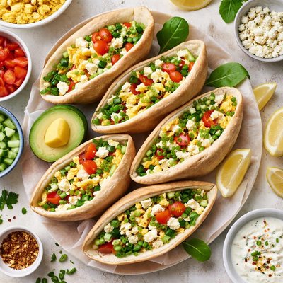 Image of Veggie Egg Pitas