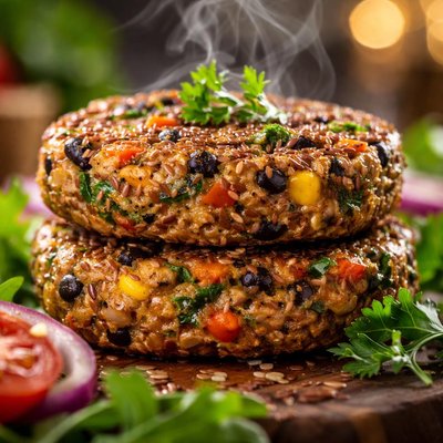 Image of Veggie Flax Burgers