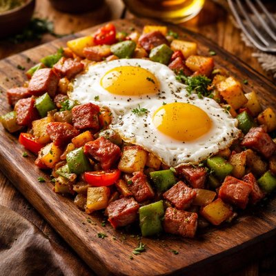Image of Veggie Ham and Eggs