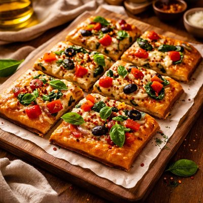 Image of Veggie Pizza Squares Makeover Light