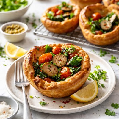 Image of Veggie Sausage Popovers