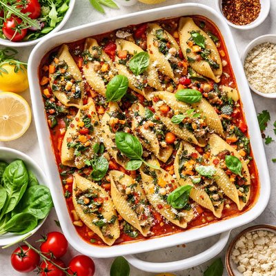 Image of Veggie Stuffed Shells Vegan