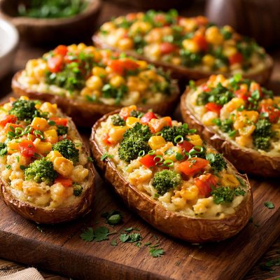 Image of Veggie Stuffed Twice Baked Potato Boats