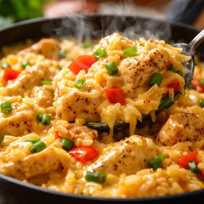 Image of Velveeta Cheesy Chicken Rice Skillet