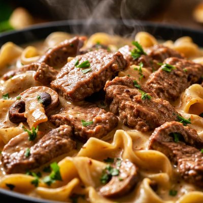 Image of Velvety Beef Stroganoff