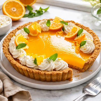 Image of Velvety Orange Gelatin Pie