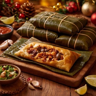 Image of Venezuelan Christmas Hallacas Also Served in Colombia