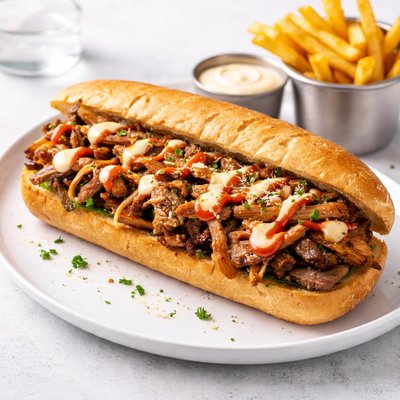 Image of Venezuelan Pepito Sandwich Pepito Venezolano