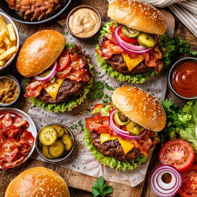 Image of Venison Bacon Burgers