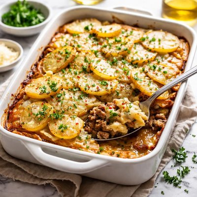 Image of Venison or Ground Beef Potato Casserole