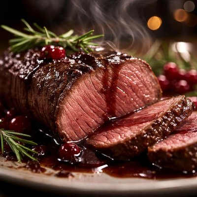 Image of Venison Tenderloin with Cabernet Sauce