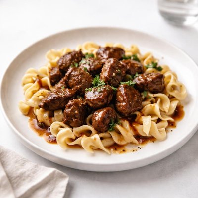 Image of Venison Tips and Noodles