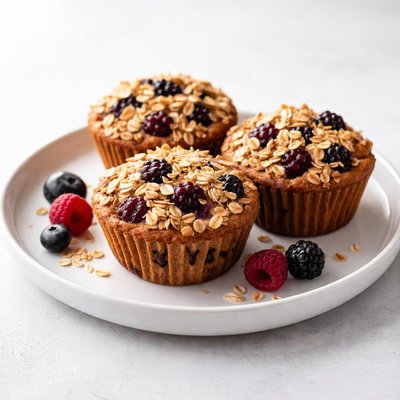 Image of Very Berry Oatmeal Muffins