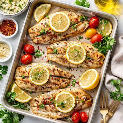 Image of Very Easy Baked Tilapia Fillets