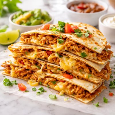 Image of Very Easy Cheesy Chicken Quesadillas