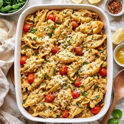 Image of Very Easy Chicken Artichoke Shell Dish